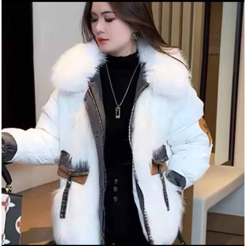 jaket jacket winter wanita bulu angsa pretty