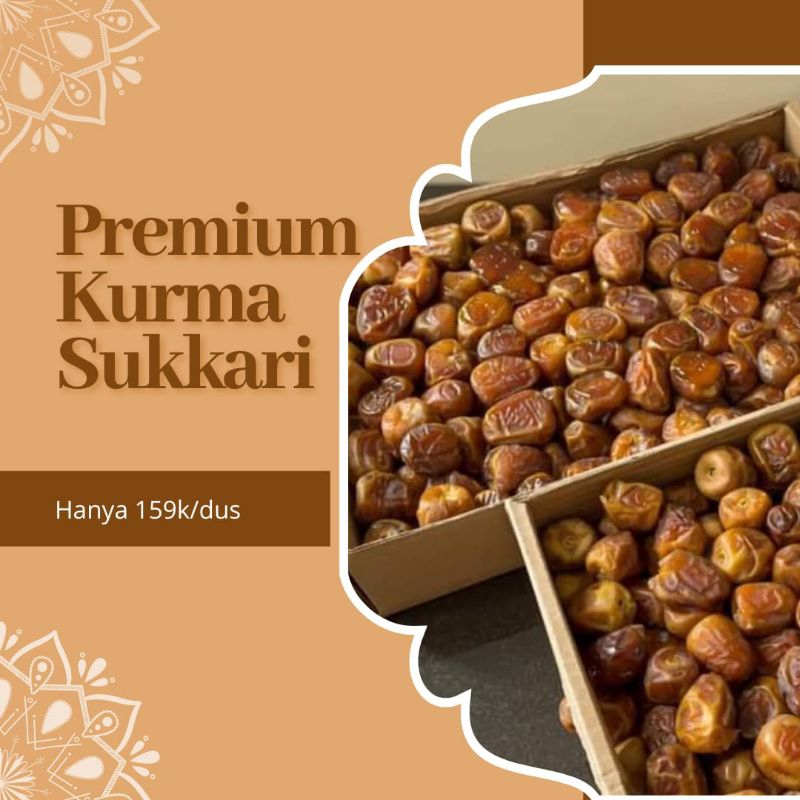 

KURMA SUKARI RAJA DUS 3KG QUALITY PREMIUM AL QASSEM