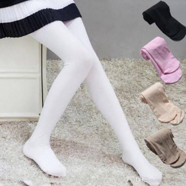 KODE Q18K Stocking anak tebal balet stocking anak ballet stoking anak hitam  putih  pink
