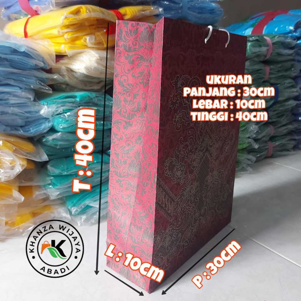 

Paperbag Motif Batik Uk 30x40/ Paperbag Batik / Lusinan (isi 12Pcs)
