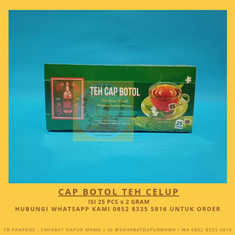 

Cap Botol Teh Celup 25pcs Kantong