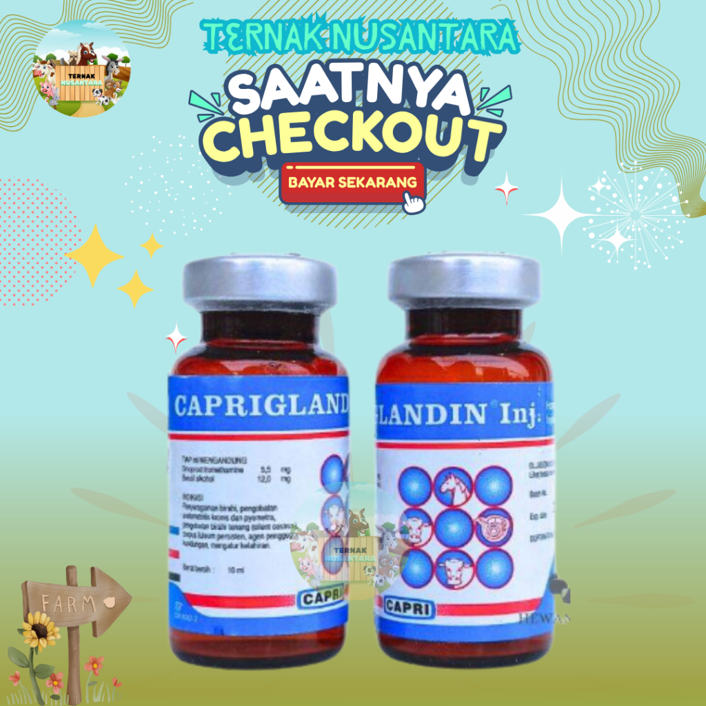 CAPRIGLANDIN INJ 10 ML - Hormon Sinkronisasi Estrus Sapi Kambing Domba Kuda Babi