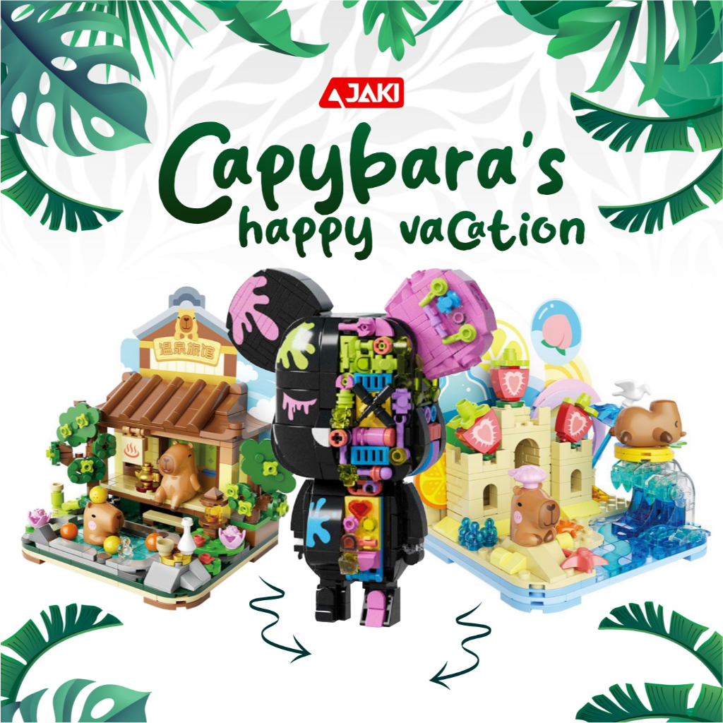 Brick / Lego Bear Magnetic Suction Body Capy Bara Anak Balok Capybara Mini Nano 3D Puzzle Brick Kapi