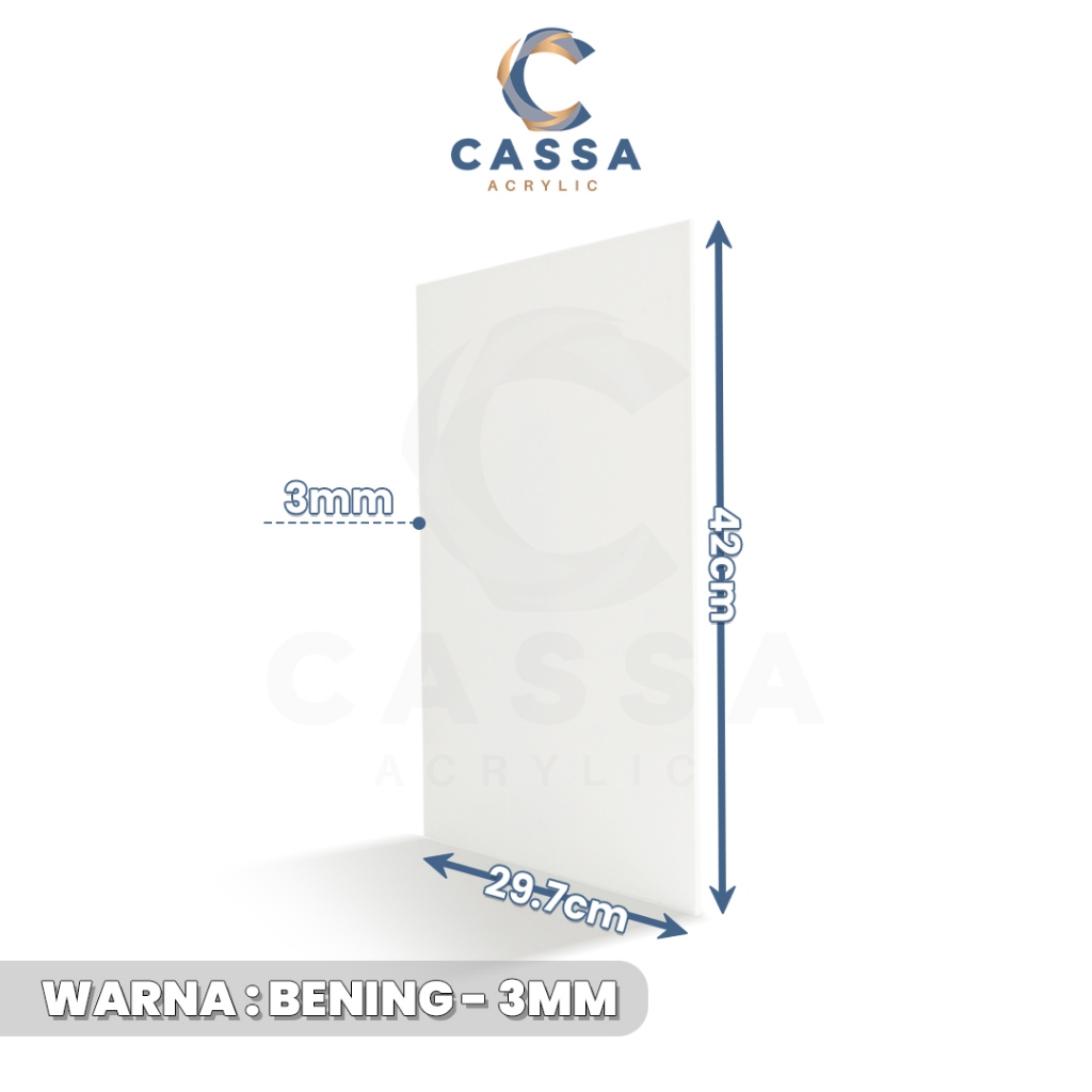 

HenJO Akrilik Lembaran Bening Hitam Putih A3 3mm / Acrylic Sheet Clear Transparant