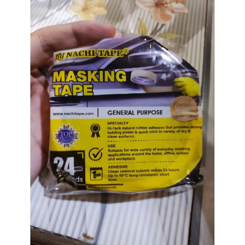 

LEM KERTAS MASKING TAPE NACHI 1" (24mm) 20yards