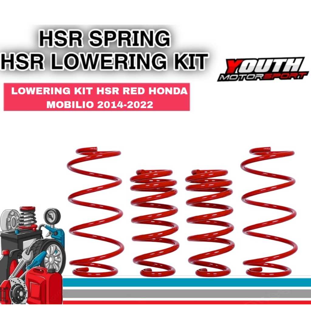 PER CEPER MOBILIO ORIGINAL HSR LOWERING KIT HSR RED HONDA MOBILIO 2014-2022