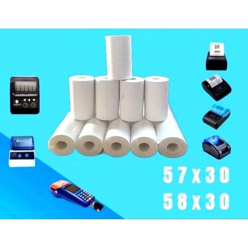 

kertas struk thermal 58X30 57X30 kertas 58 mm kertas struk kasir toko SPBU