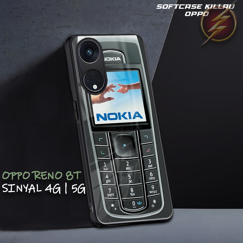 Softcase Kilau OPPO RENO 8T 4G 5G | Kesing Keren Lucu Aestetic Nokia Jadul [AM44] | Case Mika Kaca |