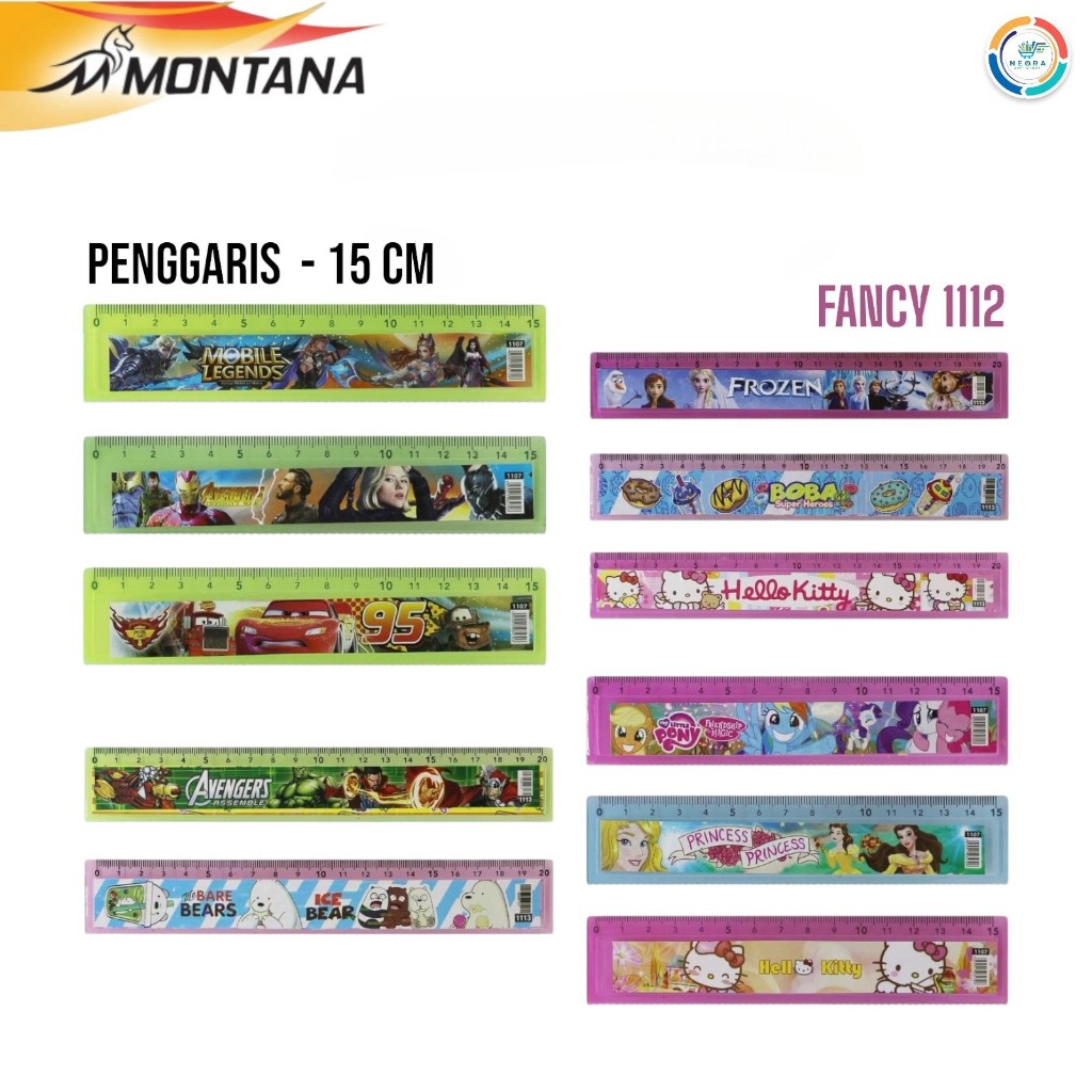 

Montana Acrylic Ruler Fancy Penggaris Akrilik Karakter 15Cm | @1 Pcs