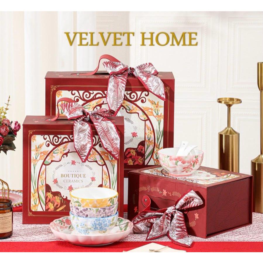 Hampers Piring set Mangkok Lebaran Natal Imlek Tahun Baru Idu Fitri Christmas Chinese New Year Kado 