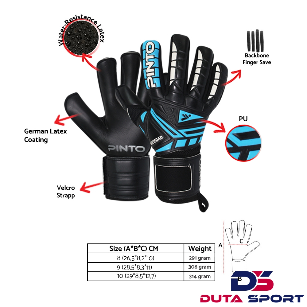 Sarung Tangan Kiper Glove Tulang Sociedad PINTO Original