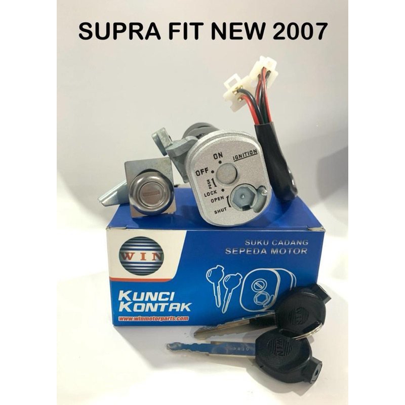 Kunci kontak SET motor SUPRA FITNEW (2006-2009) merk WIN