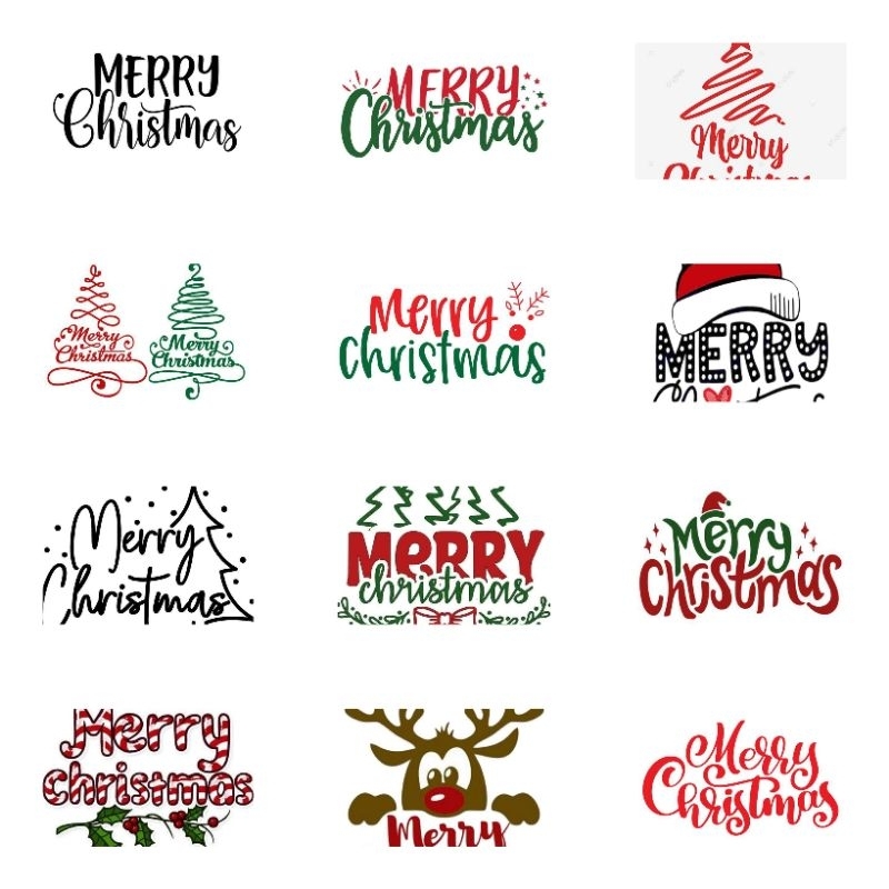 

IHANALICIOUS Butter Cookies tema Natal Tulisan Merry Christmas (kukis hias karakter)