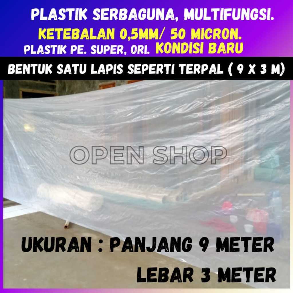 9x3 M. Plastik Serbaguna. Penutup Pelindung Pembungkus furniture, AtapGreen House Peternak Pertanian
