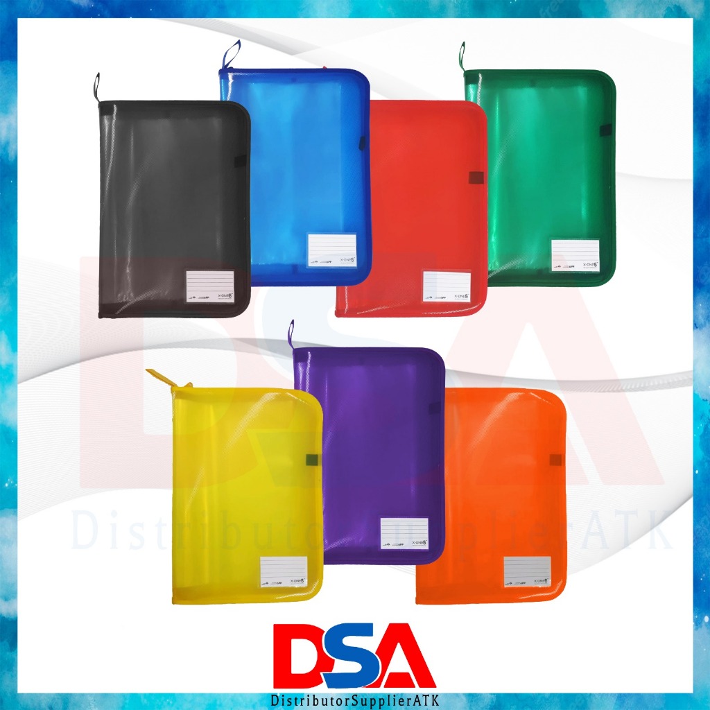 

DSA - CLEAR HOLDER ZIPPER F4 DOKUMEN FILE PLASTIK HARGA GROSIR/ 6PCS