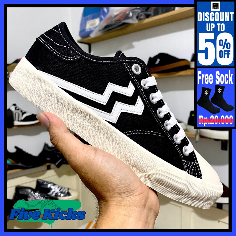 Sepatu Geoff Max 100% Original - Maverick Black White STZ | Sepatu Pria | Sepatu Wanita