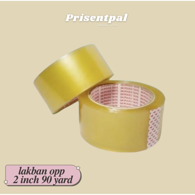 

Lakban Bening Daimaru Original 2 Inchi 90 Yard/ OPP Tape/ Isolasi Besar/ Selotip