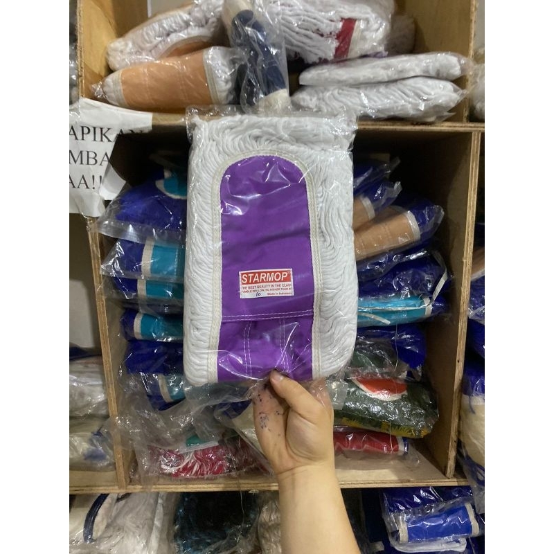 Refil Starmop Loby 60cm Putih Pel Basah Air Kain Lobi Katun Cotton