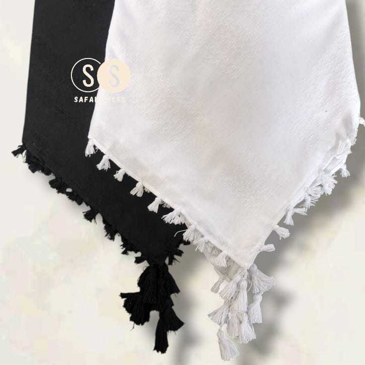 DISKON Sorban Pria Wanita Hitam Putih Polos Sorban Hijab Arab Turki Viral