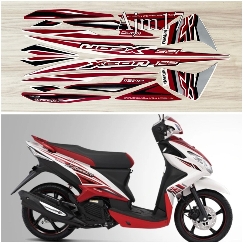 STIKER STRIPING MOTOR XEON RC 2012 PUTIH