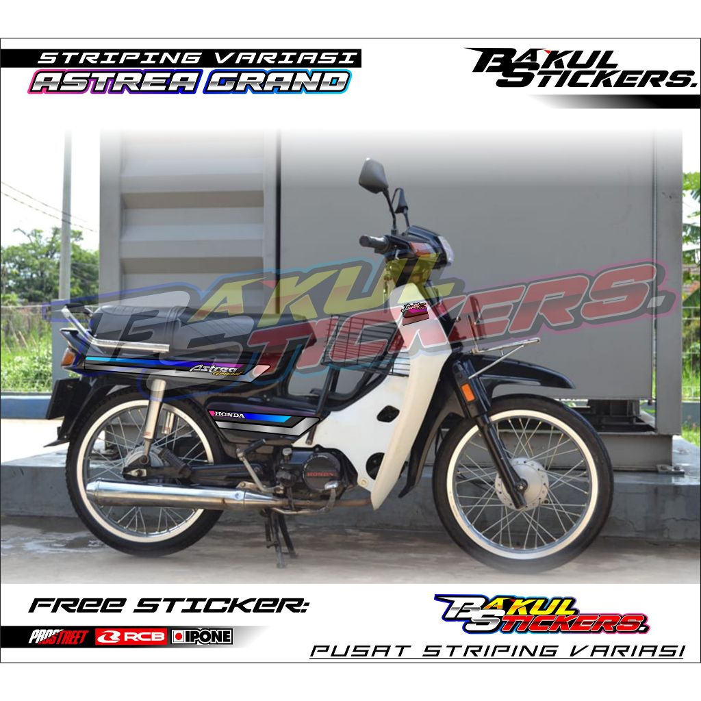 STRIPING VARIASI HONDA ASTREA GRAND / STICKER LIST VARIASI MOTOR HONDA ASTREA GRAND