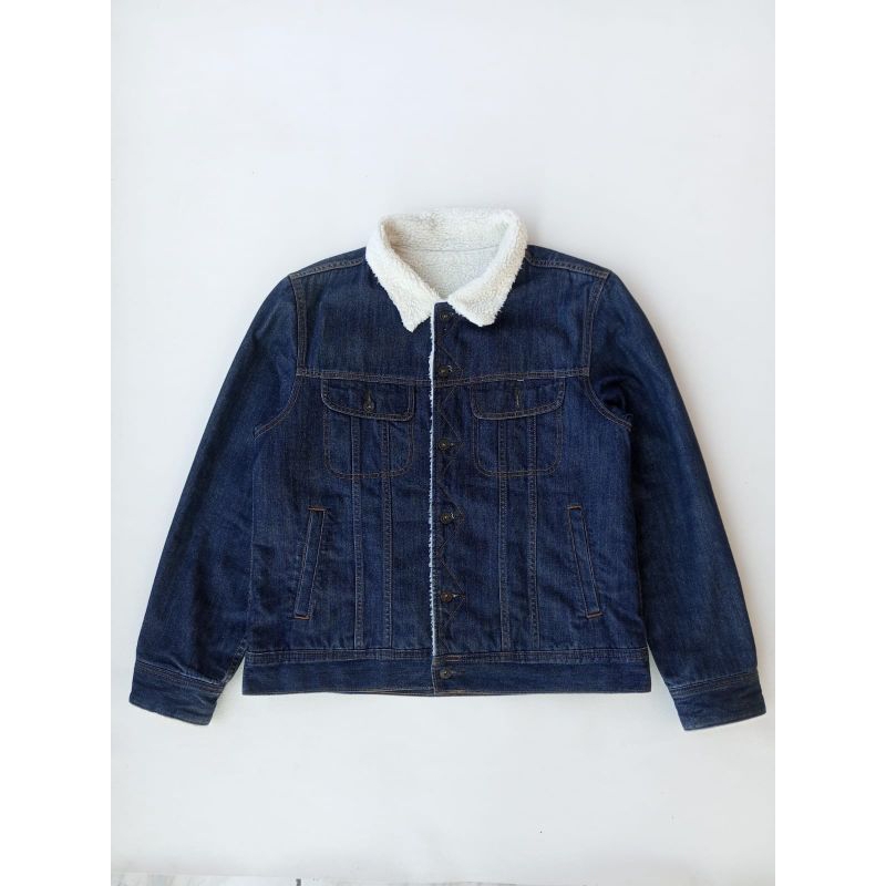 GU Uniqlo Denim Sherpa Trucker