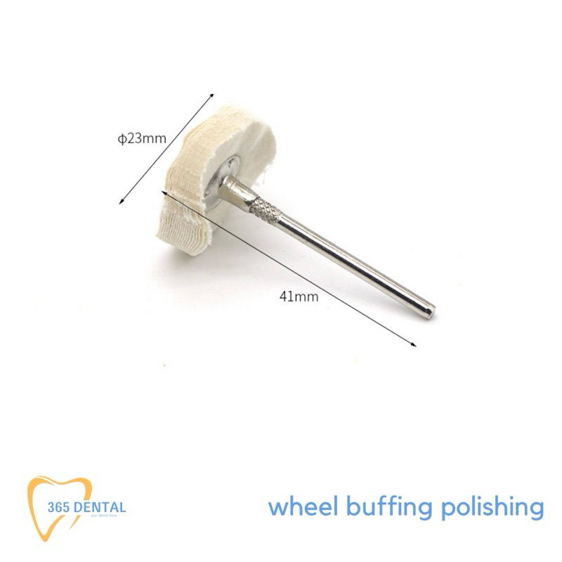 Dental Wheel Buffing Polishing Denture / Mata Bor Kain Tuner Pulas Akhir Gigi Palsu