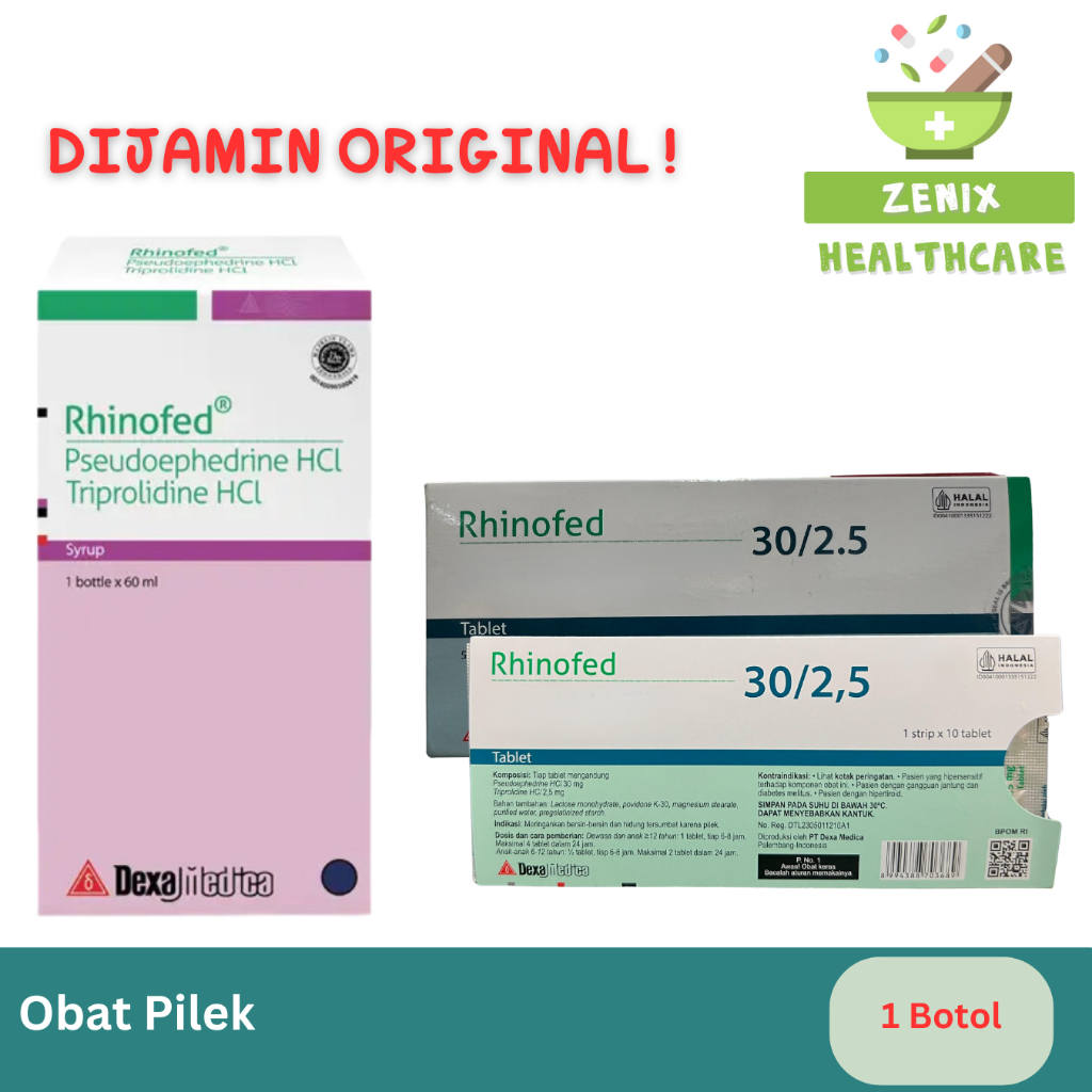 Rhinofed Sirup/Tablet Obat Pilek dan Flu
