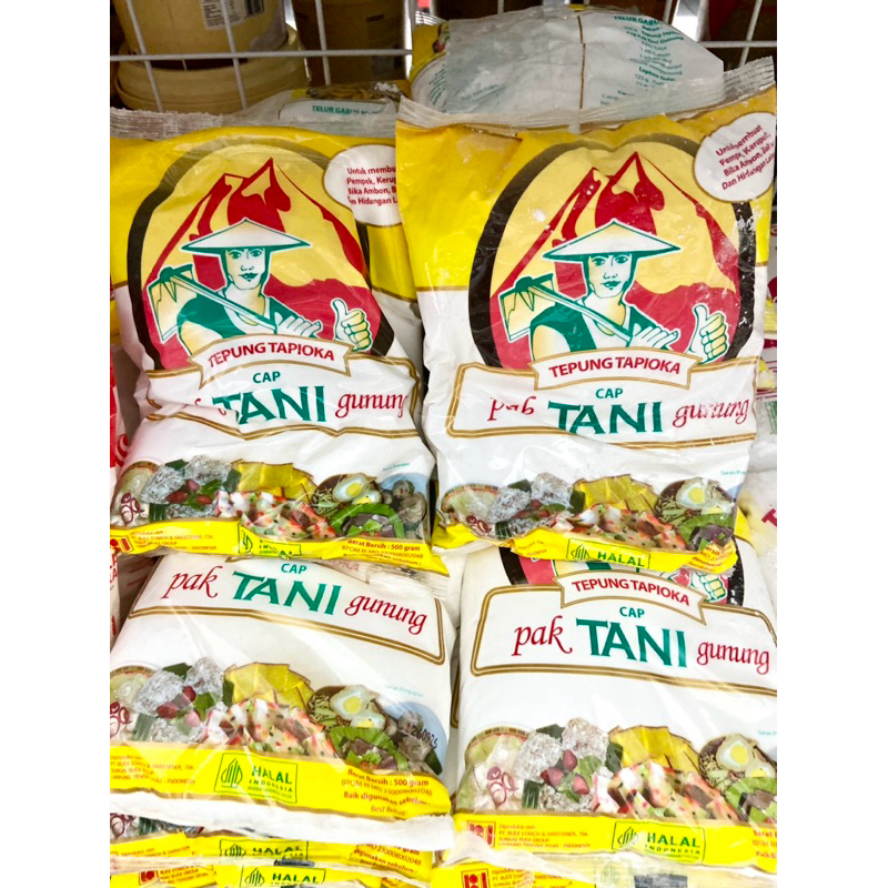 

Tepung tapioka cap pak Tani 500g | Sagu cap tani 500g