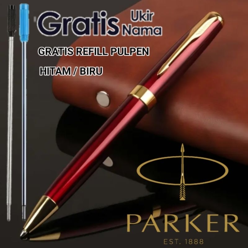 

Pulpen Mewah Ballpoint Parker Gratis 1 Refill Pen Dan Gratis Grafir Nama Dan Box Exlusive