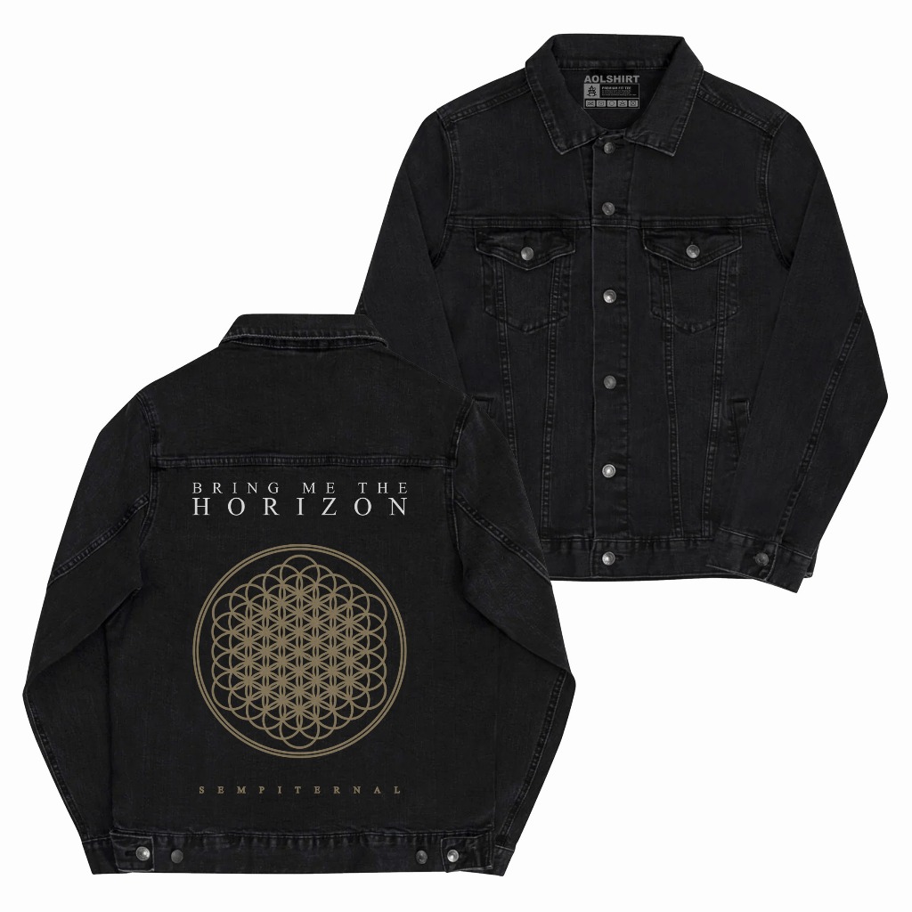 Aolshirt Jacket Denim BMTH Sempiternal Jacket Jeans Hitam Jacket Pria Hitam