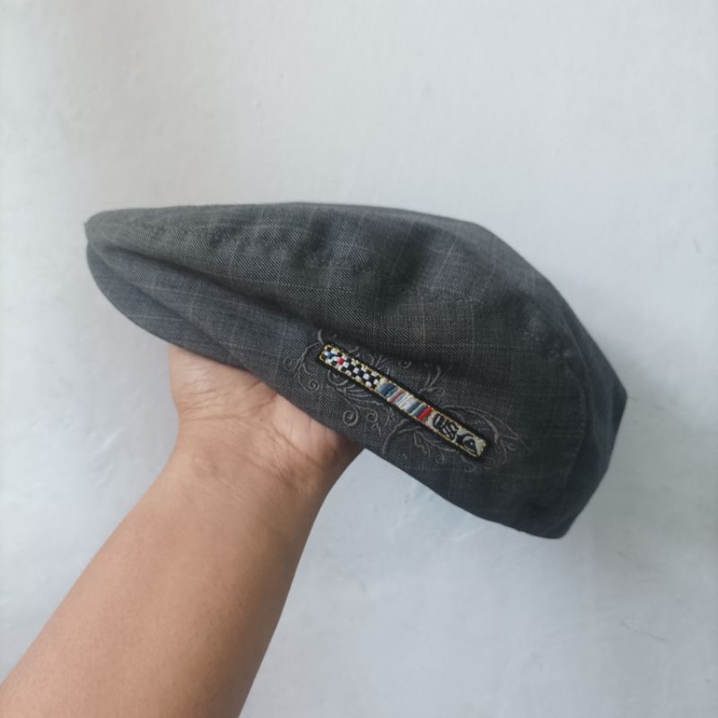 Topi Flat Cap Quicksilver Grey Second