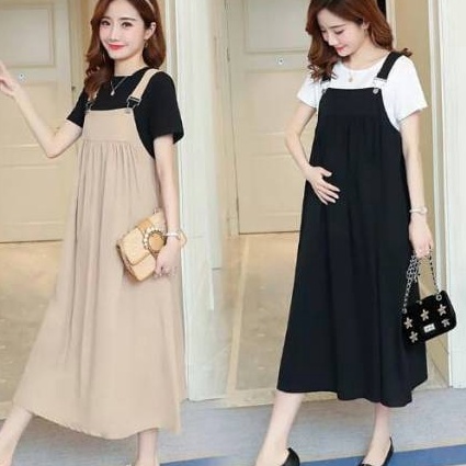 FG2 BAJU HAMIL MODERN OVERALL BUMIL XAE BAJU IBU HAMIL PAKAIAN BUMIL DRESS HAMIL KEKAN COD