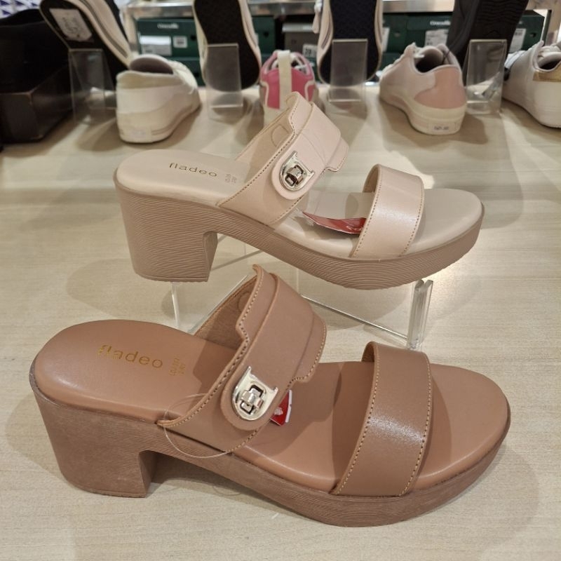 Fladeo new sandal heels hak 7cm wanita comfort & ori size 36-40