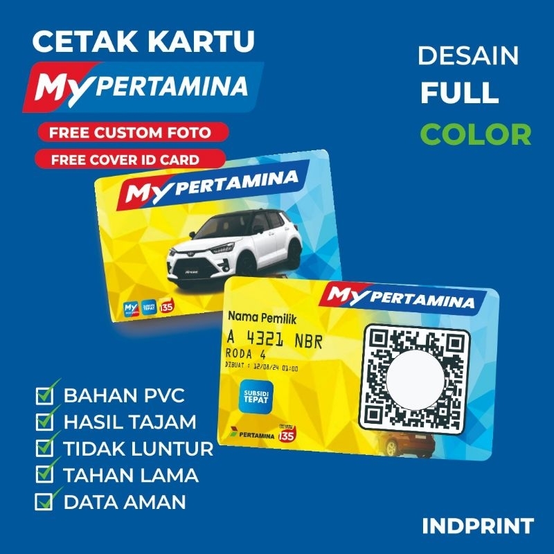 Gantungan Kunci, Kartu My Pertamina Bahan PVC Premium