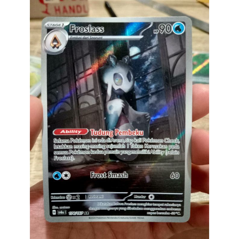 KARTU POKEMON FROSLASS AR INDONESIA HOLO NOT MINT