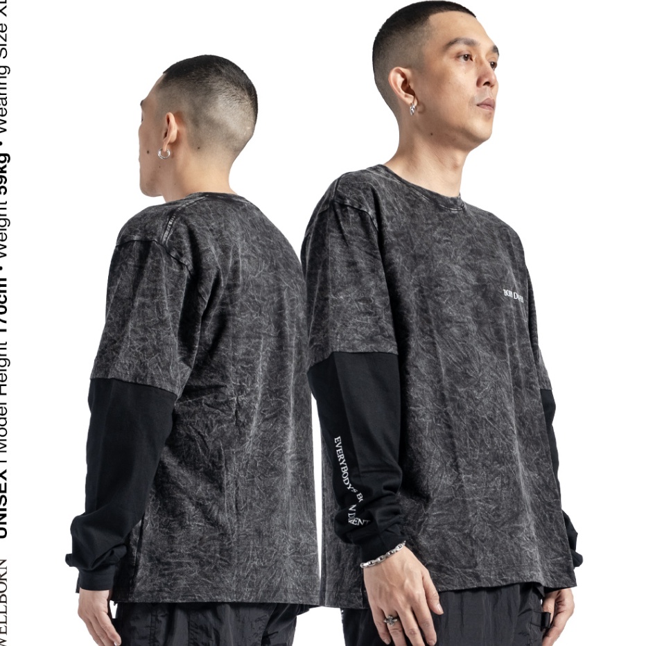 Wellborn Fukazi LS Tshirt Washed Black