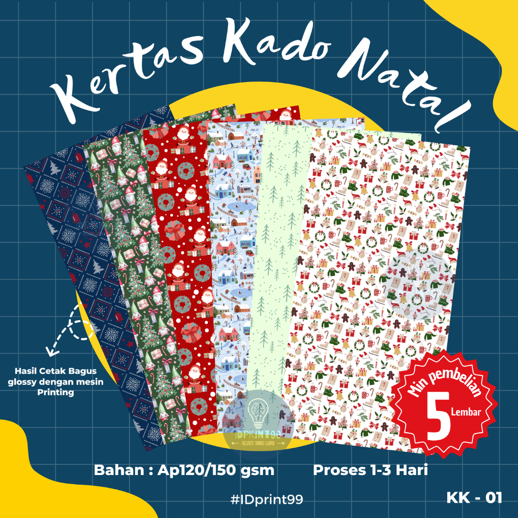 

[min 5pc] KERTAS KADO EDISI NATAL | KERTAS KADO MERRY CHRISTMAS MURAH