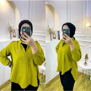 Livia blouse kemeja polos outer langsung konveksi