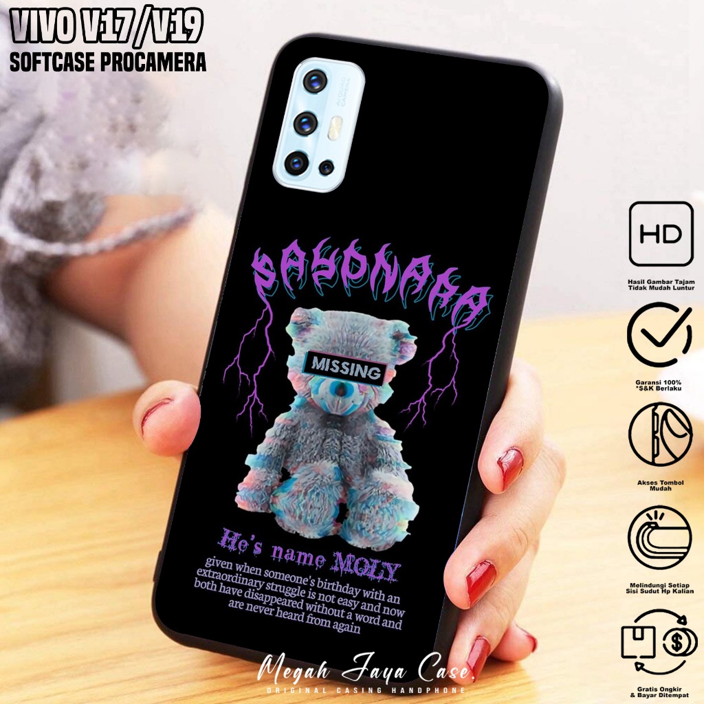Softcase Hp VIVO V17 / VIVO V19 - Case Hp VIVO V19 / VIVO V17 Motif BNKA - Softcase Pro Camera - Sil