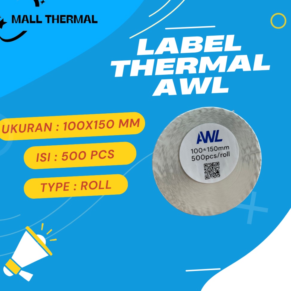 

6e Ready LABEL THERMAL AWL UK 1X15 MM ISI 5 STICKER BARCODE RESI L36