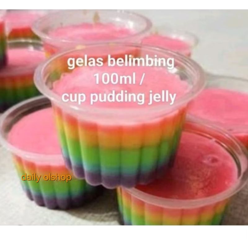 CUP BELIMBING 100ML / CUP PUDING JELLY + TUTUP