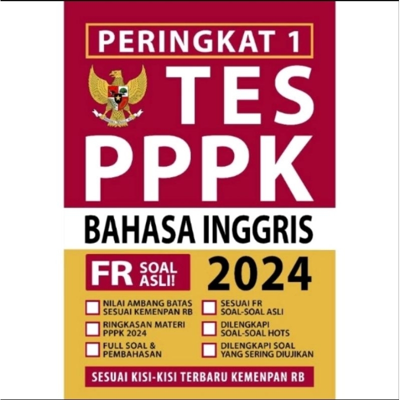 BUKU PERINGKAT 1 TES PPPK BAHASA INGGRIS 2024