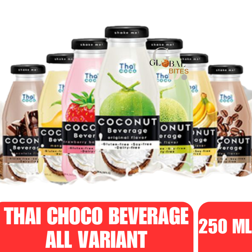 

Thai Coco Coconut Beverage Chocolate Flavour 280ml Minuman AIr Kelapa Rasa Coklat Dengan Santan