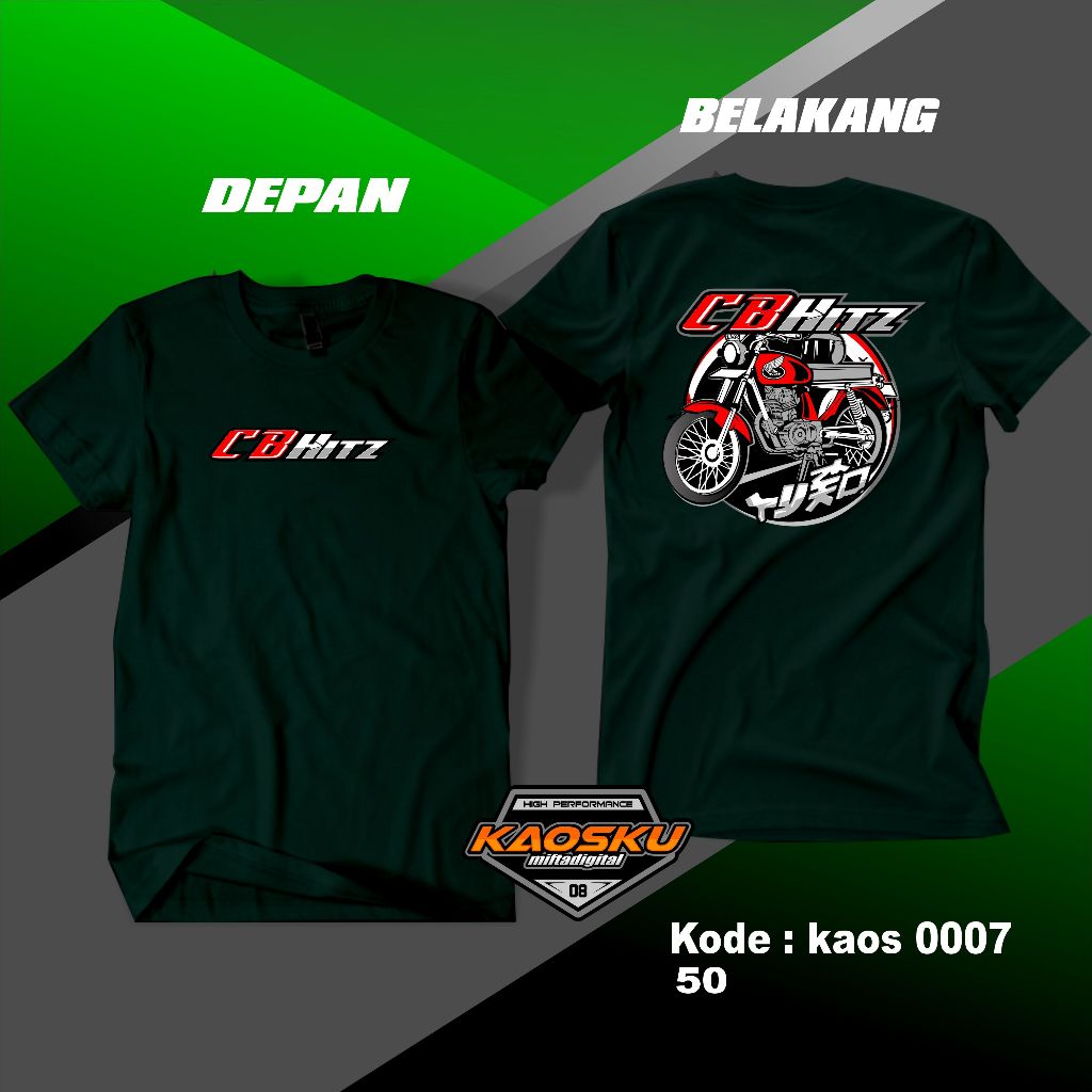 Kaos Racing Desain Tema Motor Cb Hits