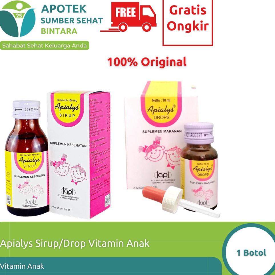 Terlaris GRATIS ONGKIR Apialys SirupDrop Multivitamin Anak E76