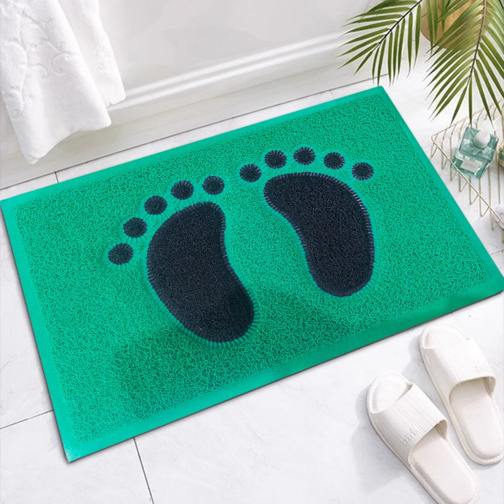 Keset Bihun Gambar Kaki / Keset Anti Slip 60x40cm /  Keset Ruang Tamu Model Bihun Aesthetic Terpopul