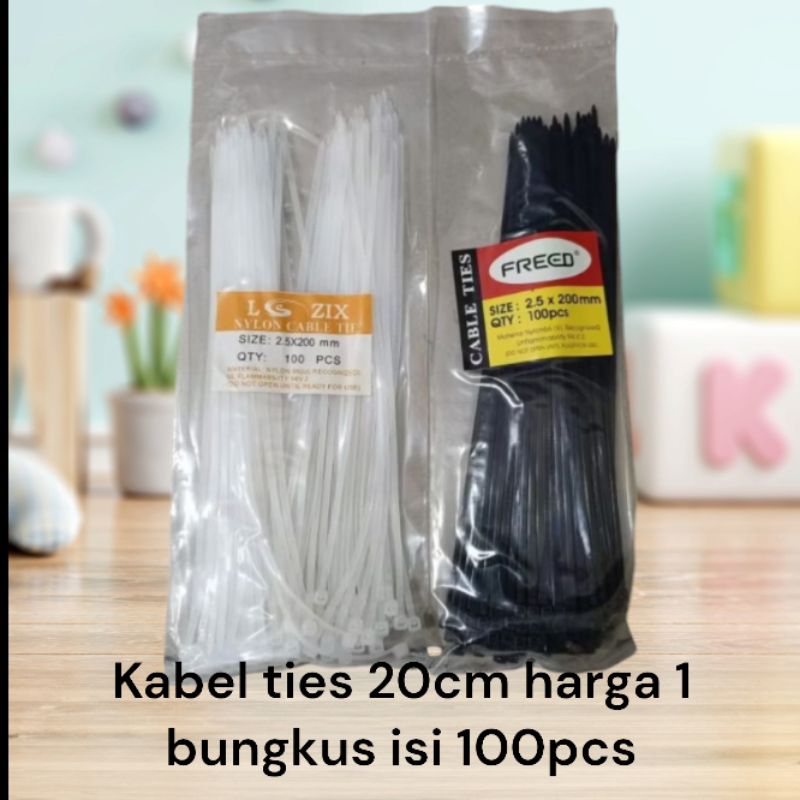 

kabel tis tali pengikat ties 20cm 1pack 100pcs