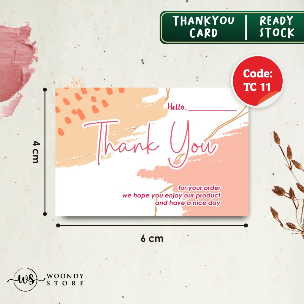 

THANK YOU CARD OLSHOP - KARTU UCAPAN MURAH READY TC 11