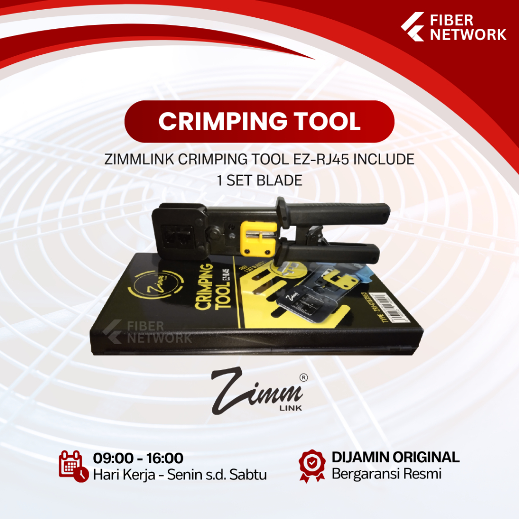 ZIMMLINK CRIMPING TOOL EZ-RJ45 1 SET DENGAN PISAU BLADE - TANG KRIMPING ZIMM LINK